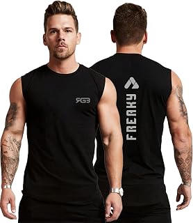 3Colours RGB Men's Active Wear Sleeveless Tank top, Gym Vest, Leisure wear -Streak CCUT Price In India