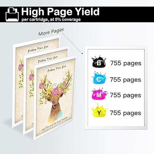 Miniatura 4 de Paquete de 4 cartuchos de tinta de repuesto T127 para Epson 127 T127 uso para Workforce 545 845 645 WF-3540 WF-3520 WF-7010 WF-7510 WF-7520 NX530