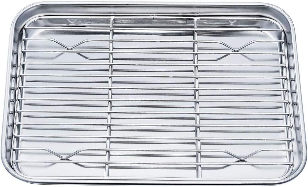 For Toaster Oven Pan Tray with Cooling Rack. Toaster
