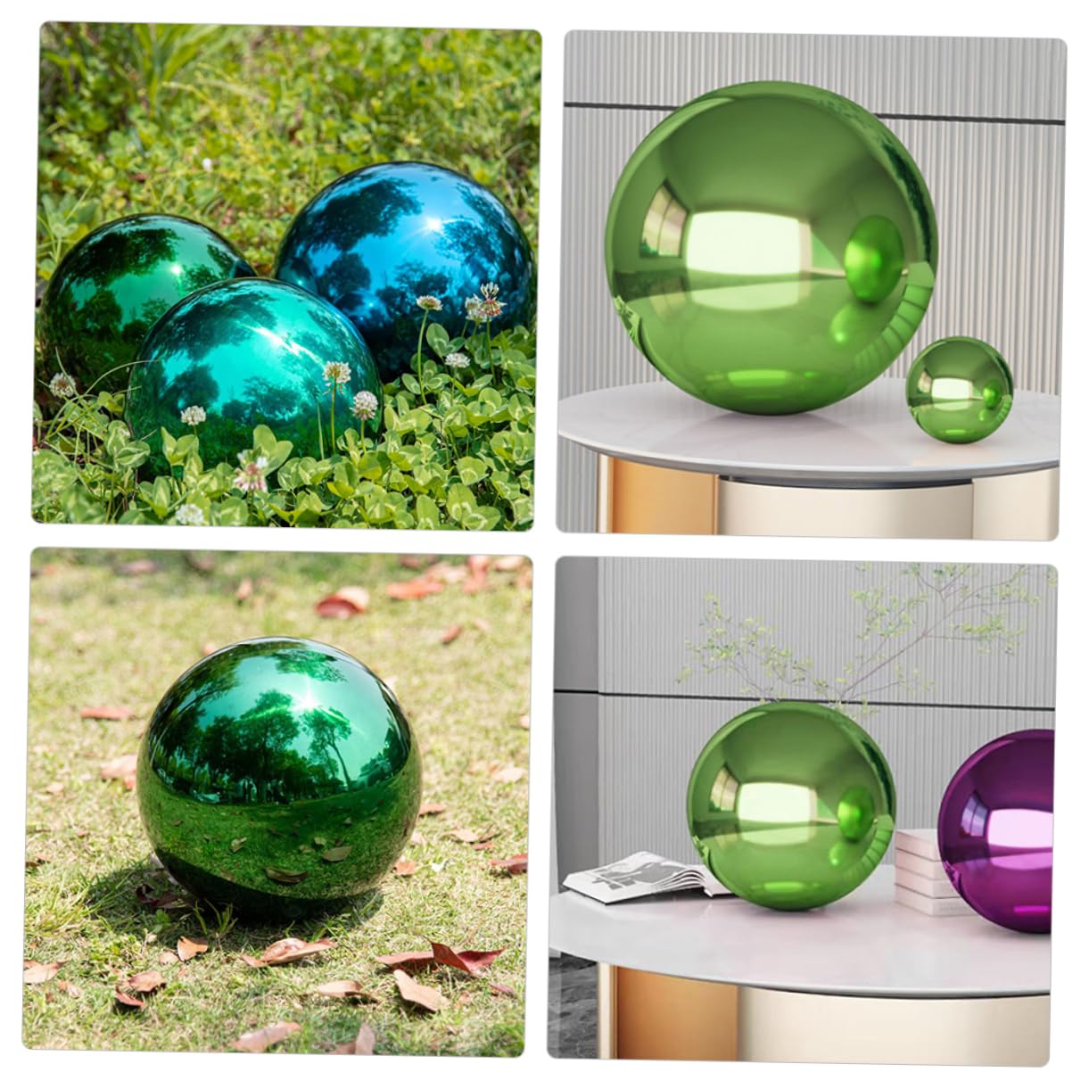 Levemolo Polished Gazing Ball Reflective Ball Decorative Garden Decor Large Outdoor Mirror Decorative Ball