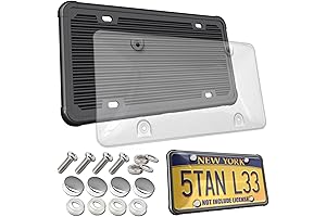 Aootf License Plate Cover and Silicone Frame Combo