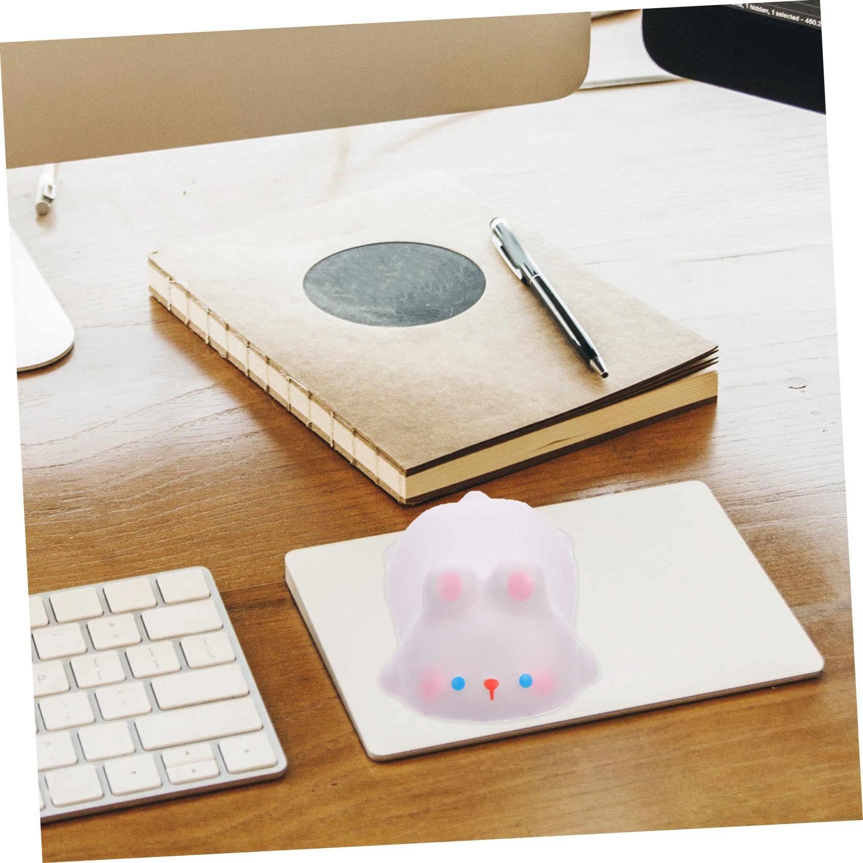 DOITOOL 5 Pezzi Fumetto di topo animale schiuma pastiglie polso riposo tappetini per il mouse Gel di topo accessori scrivania poggiapolsi ergonomico simpatico polsino bianca