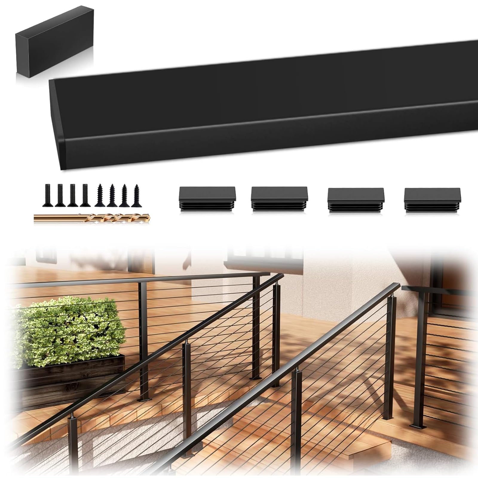 Zylorix 6'6" Stainless Steel Handrail - Durable & Stylish -11 Zylorix 6'6" Stainless Steel Handrail - Durable & Stylish -11