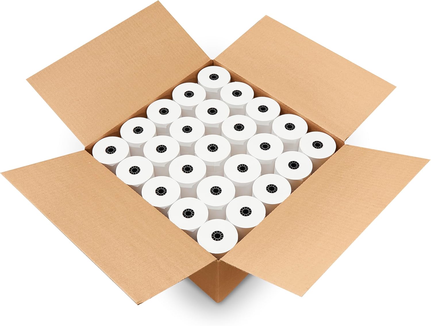 3 X 65' 3-ply White/Canary/Pink Carbonless Kitchen Paper 50 Rolls Epson TMU 220 (25 Rolls)
