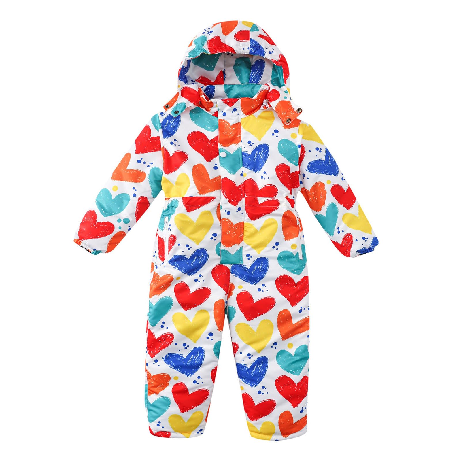 Niños Niños Niñas Invierno Espesar Desmontable Abrigo con Capucha Chaqueta Traje De Nieve Niño A De Viento Cálido Mono Prendas De Vestir Ropa De Nieve Traje De Calor