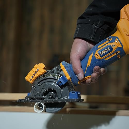 Miniatura 8 de Mini sierra circular compatible con batería DeWalt de 20 V Max, kit de sierra redonda inalámbrica sin escobillas de 3-12 pulgadas con batería de 4