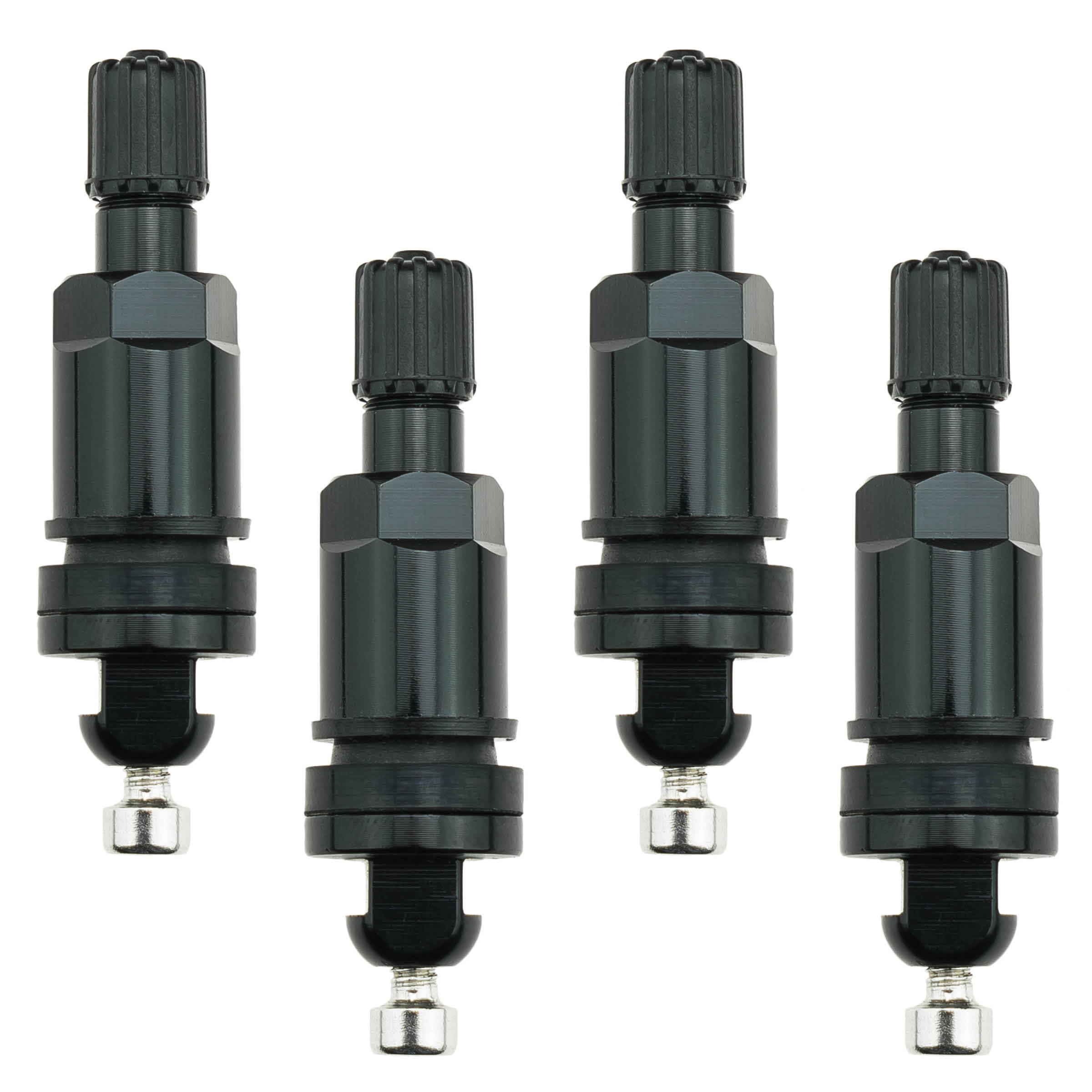 Lot De 4 Capteurs TPMS Pour Land Rover & Jaguar - 433 MHz - Préprogrammés - Valves Noires Métal