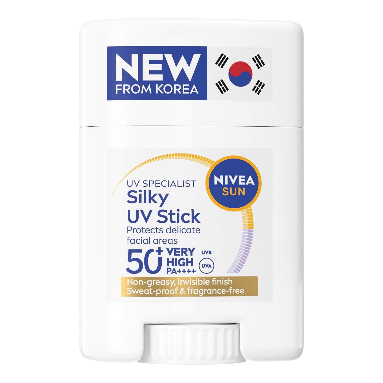 NIVEA Sun Silky Facial Care Stick 15 g (0.51 oz) - Lightweight Non‑Greasy Solid Balm for On‑the‑Go Daily Skin Comfort & Smooth Feel, Easy to Apply Pocket Size Skincare Accessory for Outdoor Use