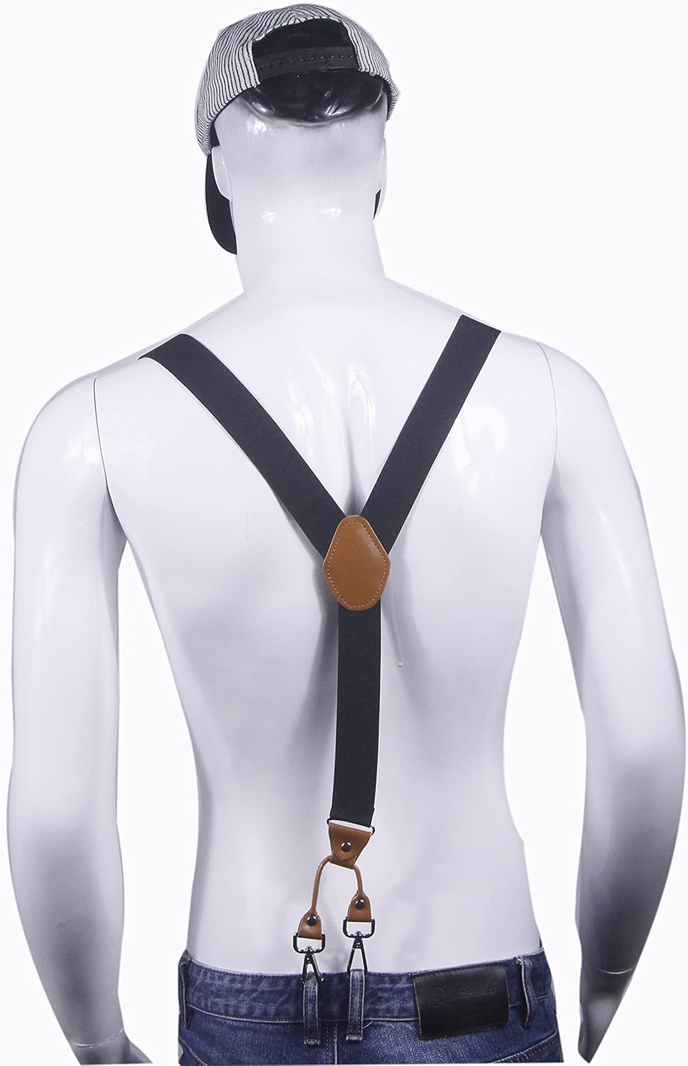 Men's Suspender Wide Adjustable and Elastic Braces Y Shape with Very Strong Hooks-Heavy Duty - Image 4