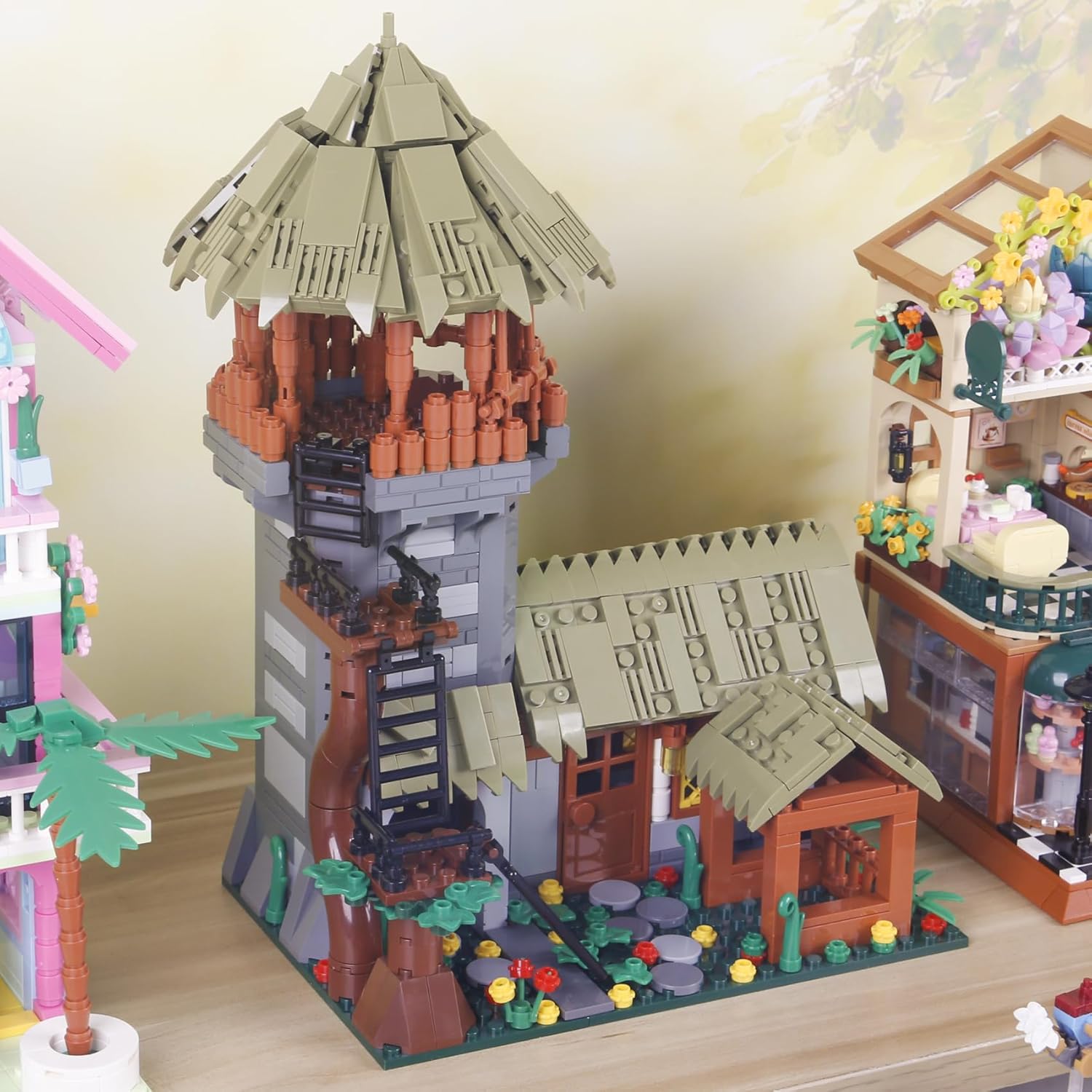 1000PCS Modular Archer's Workshop Mine Building Blocks World Toy Kit,Bricks Compatible with Lego,Friends Interactive House Architecture Decoration,Creative Birthday Gift Toy for 6+