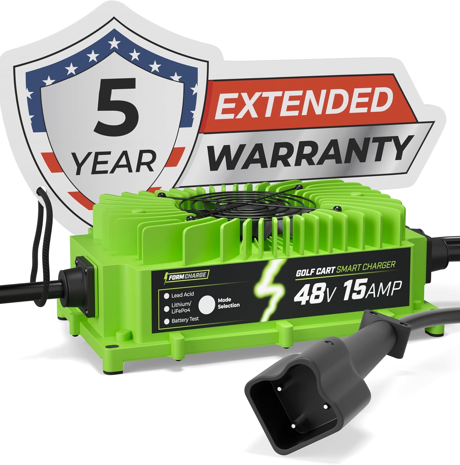 FORM 48 Volt Golf Cart Battery Charger for Yamaha G29 Drive & Drive 2-48V Lithium, LiFePO4, Lead Acid - Elite Version