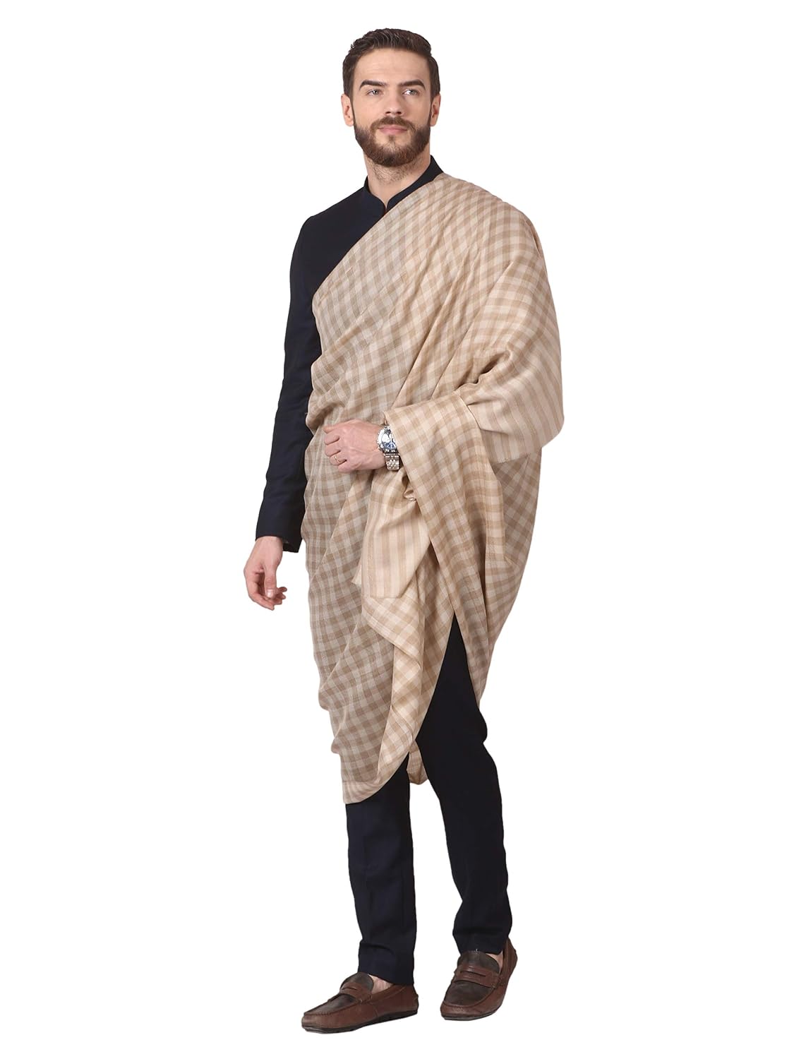 Pashtush Men's Checkered Wool Dupatta - Review, Price and Buying Guide