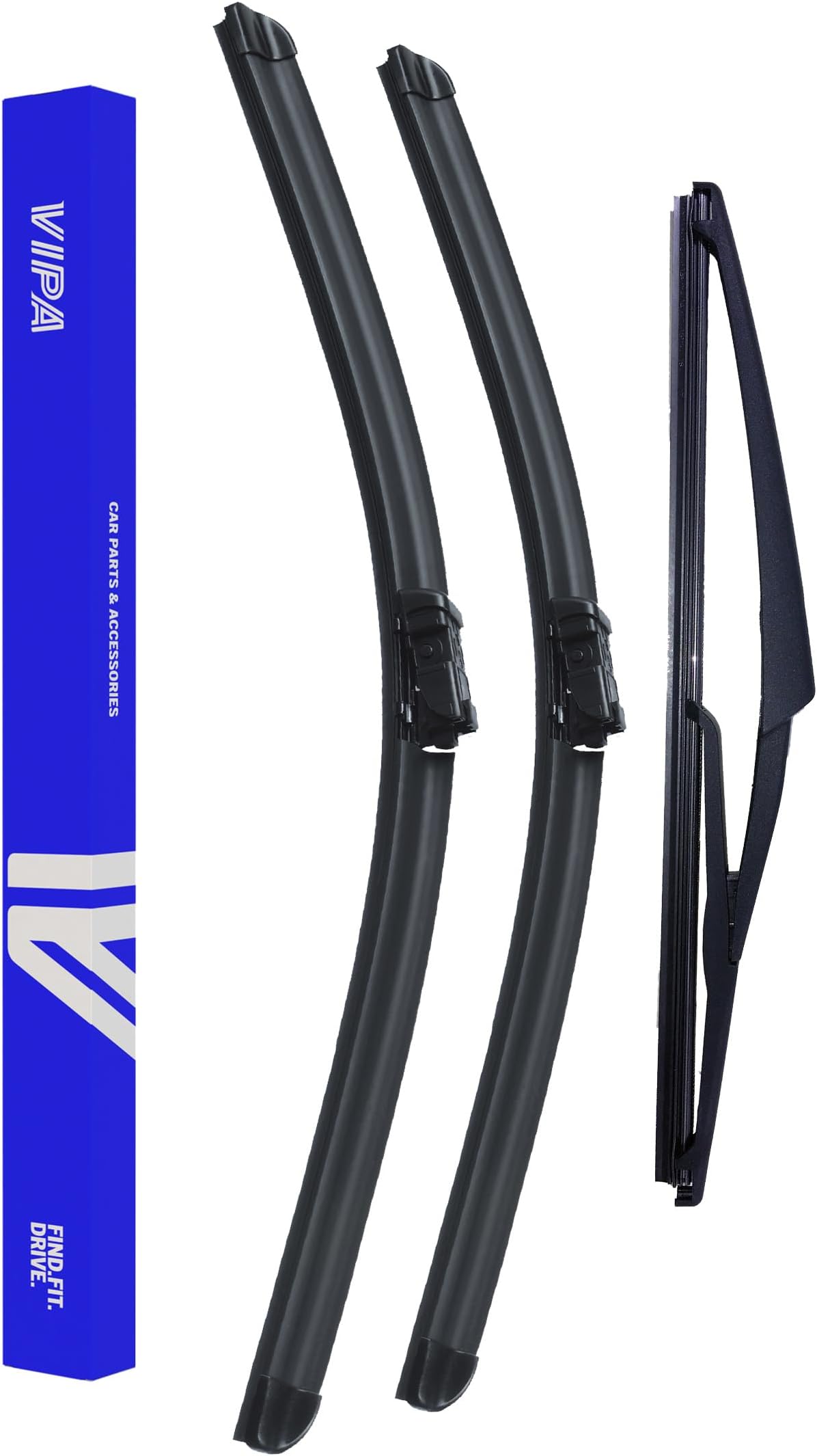 Vipa Car Parts Premium Wiper Blade Set | fits: PEUGEOT 3008 MPV (Jun 2009 to Apr 2017) | All-Weather Performance | Durable, Streak-Free Windshield Wipers | Easy Installation