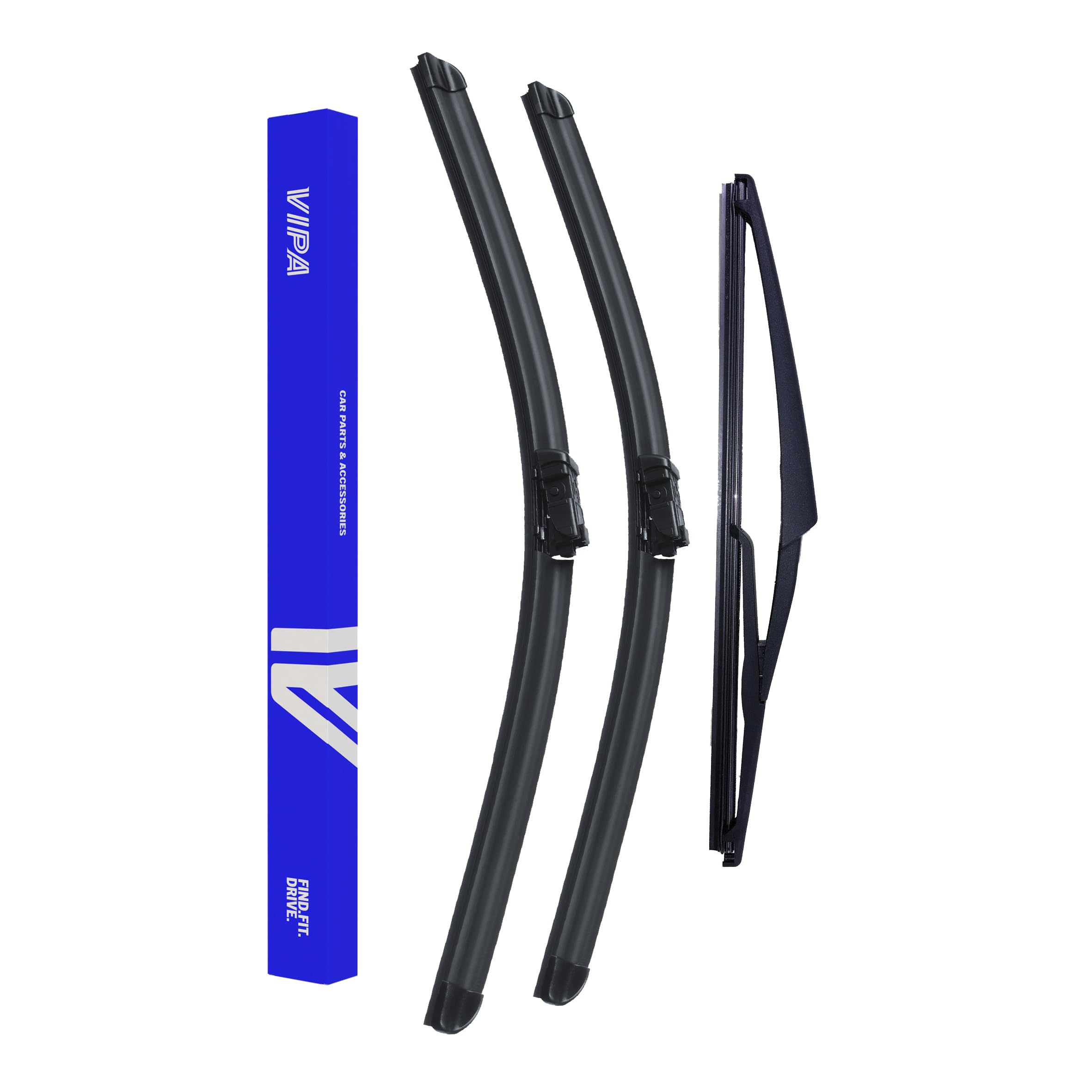 Vipa Car Parts Premium Wiper Blade Set | fits: PEUGEOT 3008 MPV (Jun 2009 to Apr 2017) | All-Weather Performance | Durable, Streak-Free Windshield Wipers | Easy Installation