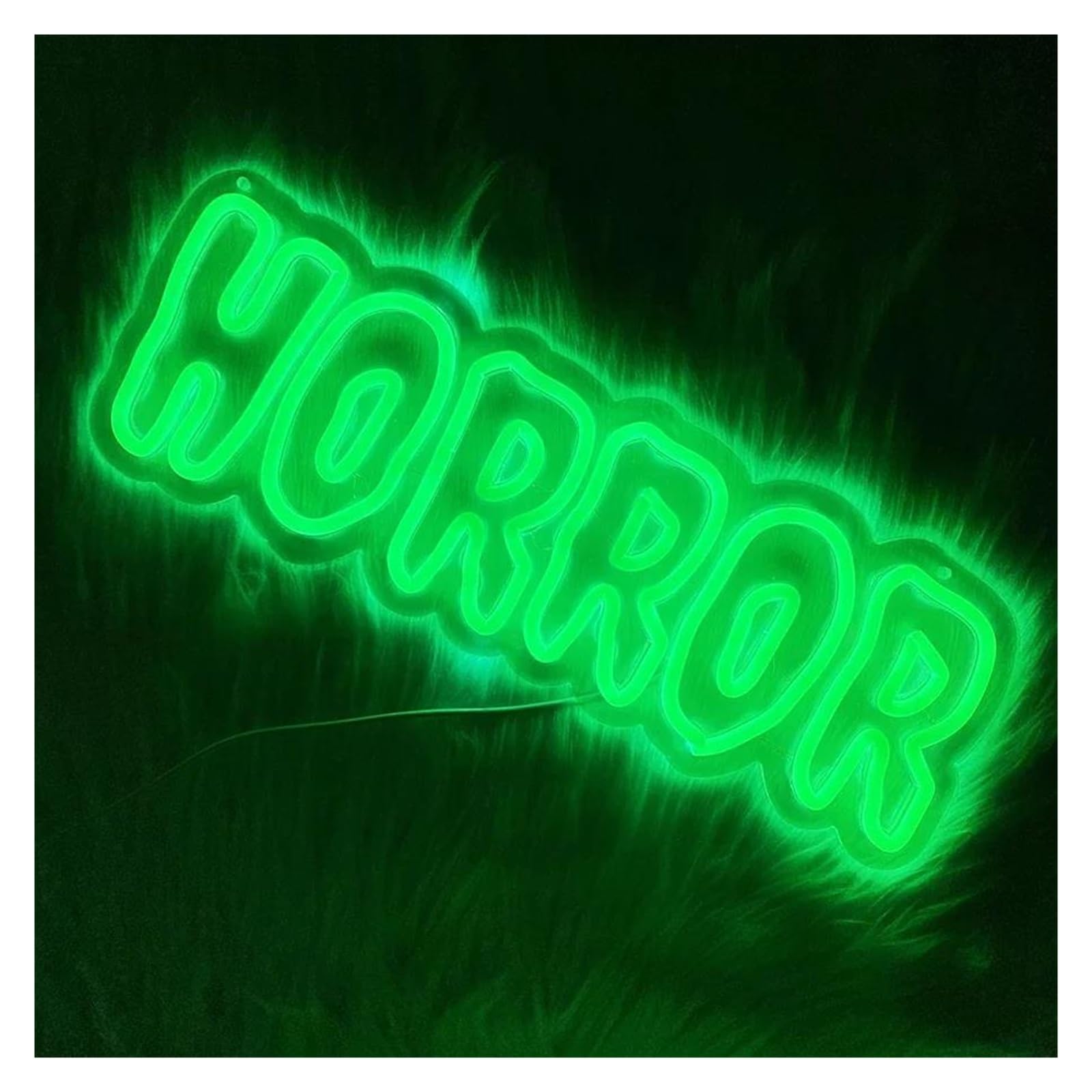 Scritta luminosa Insegna Al Neon Horror Per Decorazioni Da Parete, Stile Horror, Con Luce Dimmerabile USB, Per Feste, Club, Sala Giochi, 43cmх15.1cm