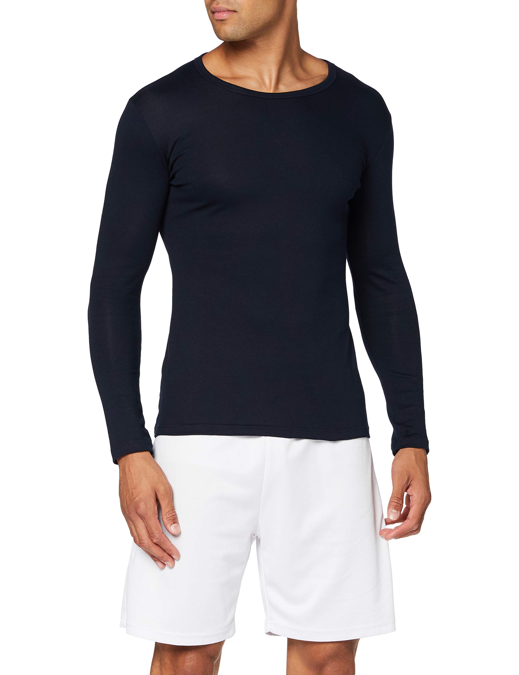 Trigema - Men's Long-Sleeved T-Shirt - blue - Large