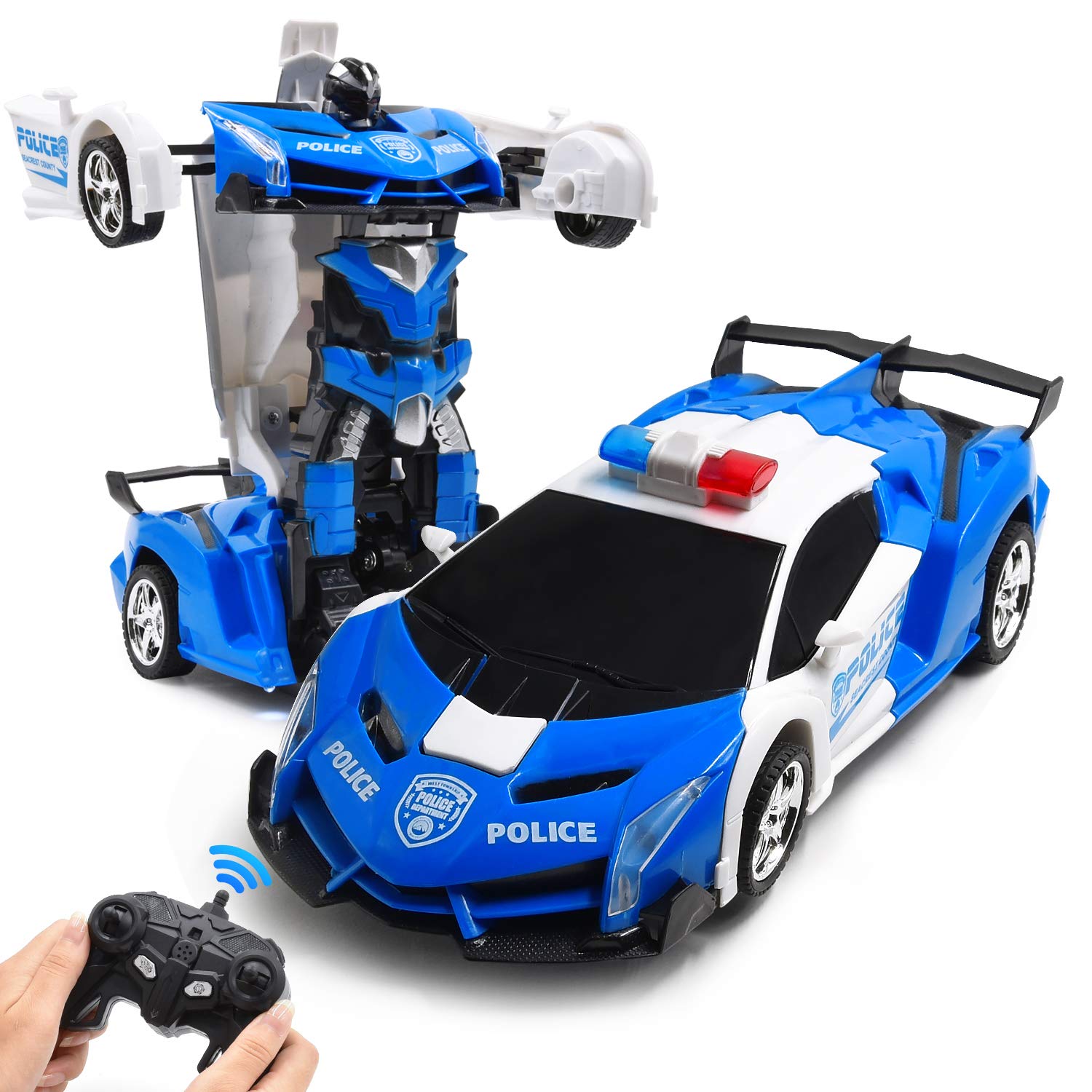 Amazon.co.jp: 変形 リモートコントロールカー ラジコンパトカー 変形