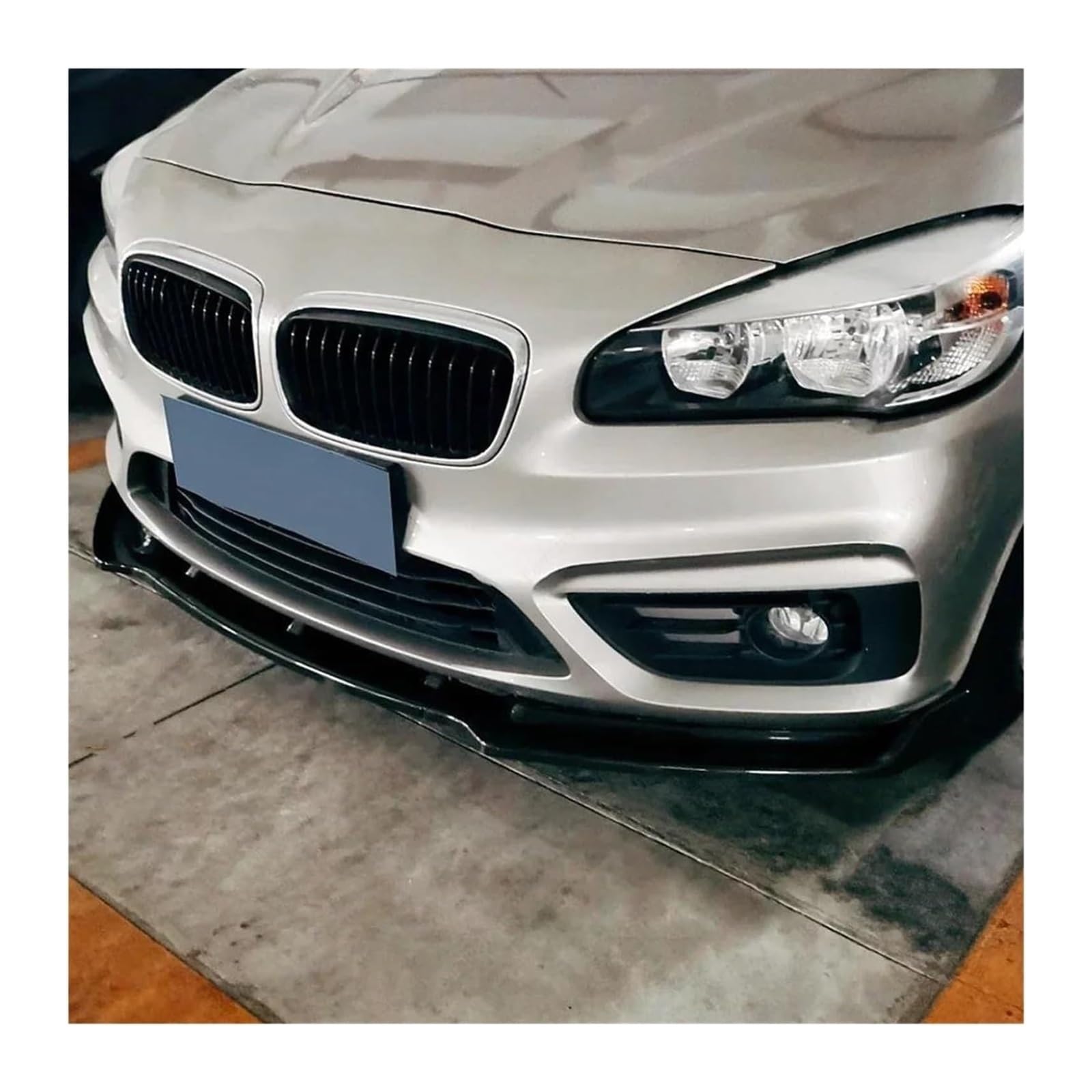 Paraurti Anteriore Auto Labbro Per BMW F45 F46 Serie 2 225i 220i 220d 218i 2014-2018 Spoiler Auto Paraurti Anteriore Lip Splitter Diffusore Retrofit Bodykit Tuning(Gloss Black)