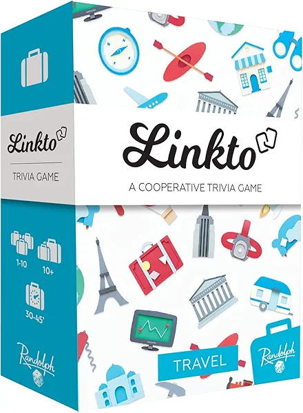 Linkto Travel | Trivia Game for Teens and Adults | Ages 10+ | 1 to 10 Players | 30 Minutes