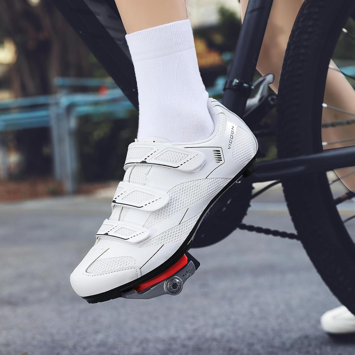 Mens Womens Cycling Shoes Compatible with Peloton Bike for Indoor Delta Cleats Clip Pedal - Image 2