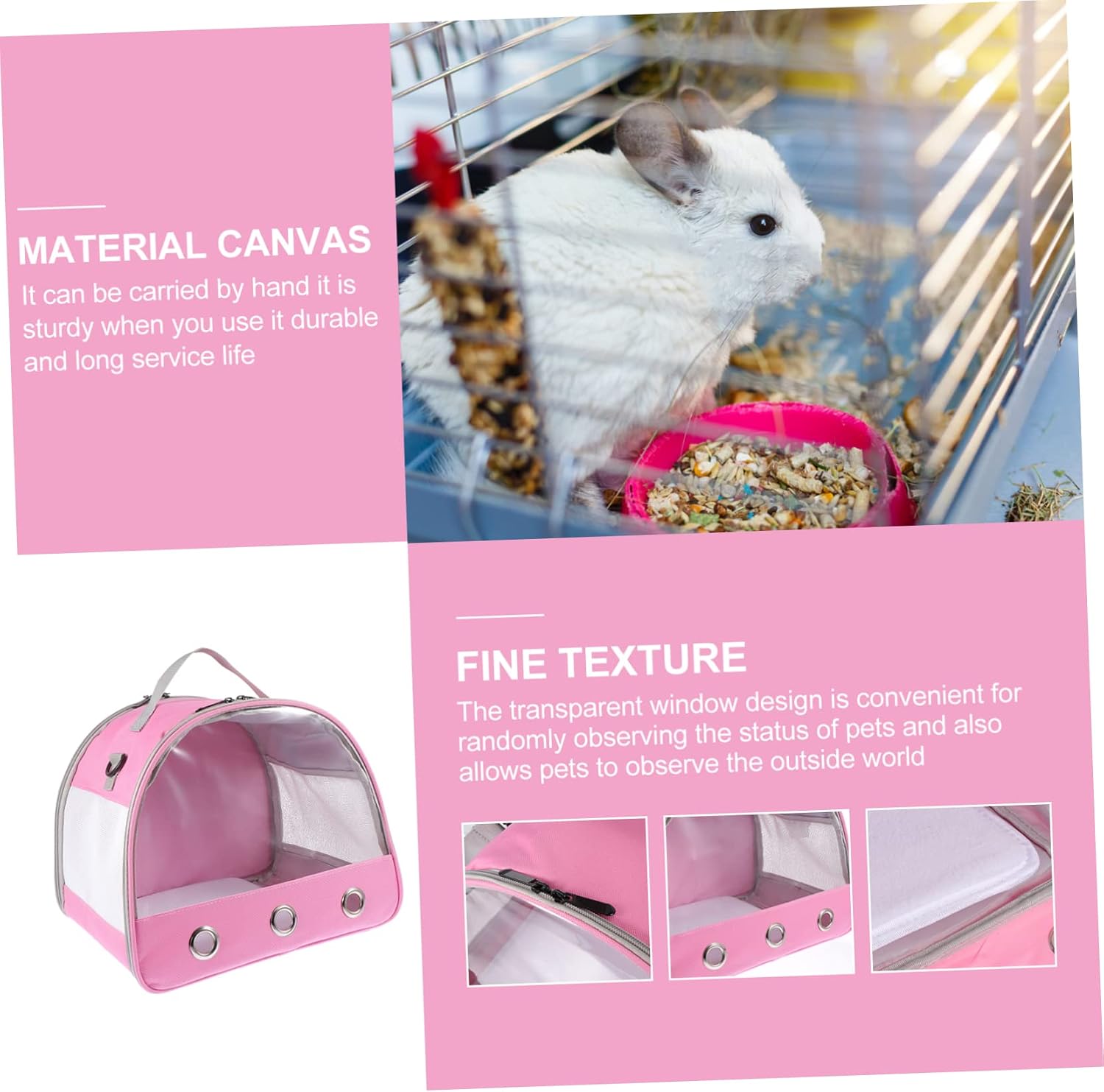 TOYANDONA Small Animal Carrying Pouch Mice Bag Guinea Pig Carrier Pet Bird Bag Outdoor Travel Carrier