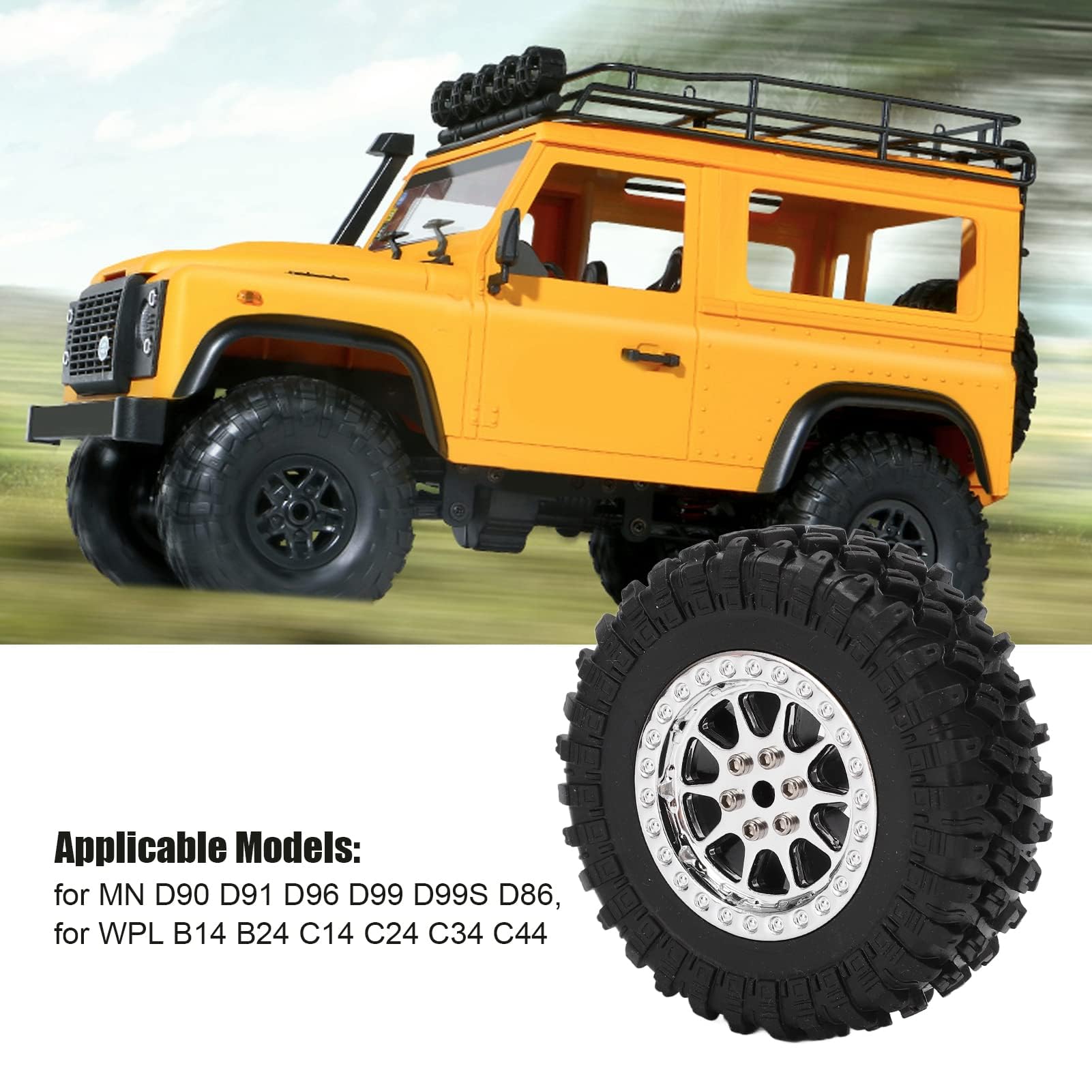 HERCHR 4Pcs RC Crawler Rubber Tires - Image 2