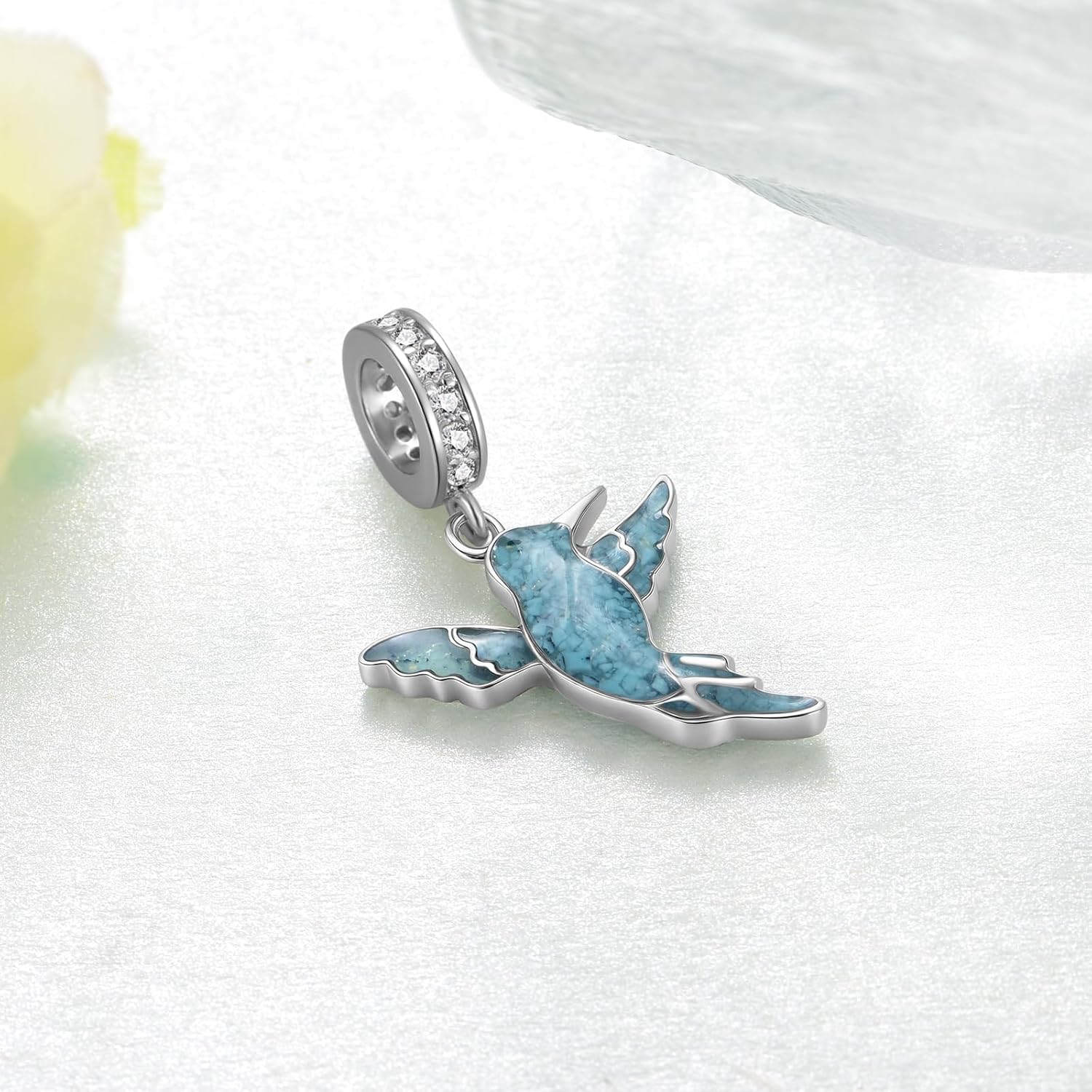 Hummingbird Charm 925 Sterling Silver Turquoise Hummingbird Gifts Cute Animal Jewelry Gifts for Women - Image 2