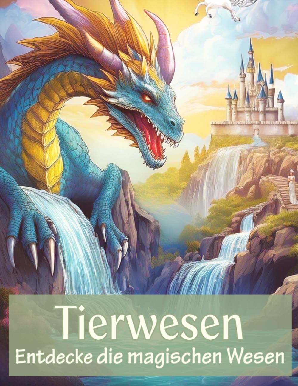 Tierwesen - Entdecke die magischen Wesen: Das große Malbuch für kleine Magiefans I Magische Tierwesen I Über 30 zauberhafte Motive für Kinder I DIN A4 I Ausmalbuch