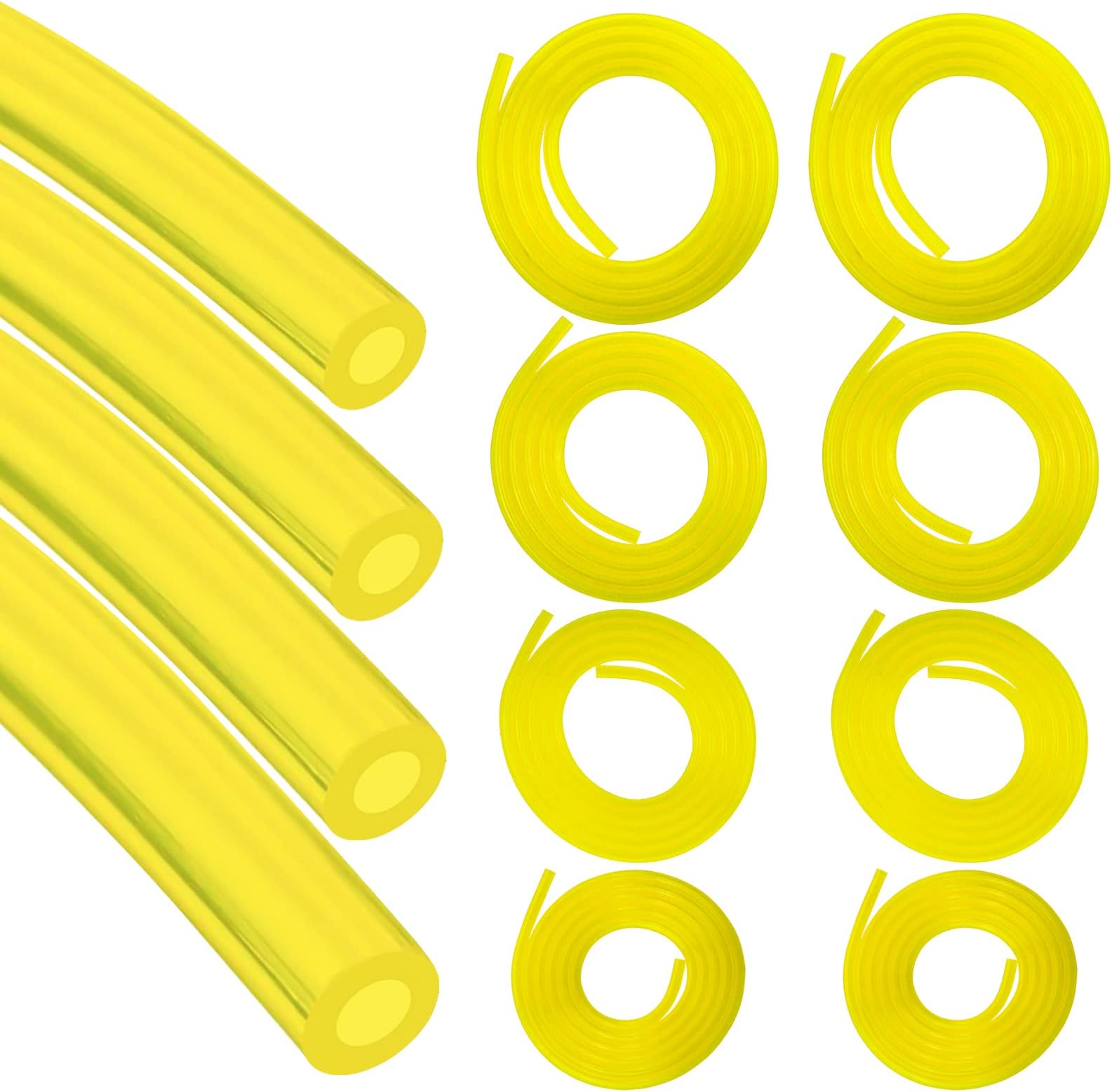 Tuyau à Essence Jaune 1 Mètre - Diamètre 2mm à 3mm - Pour Tondeuse, Tronçonneuse, Moteur 2 Temps