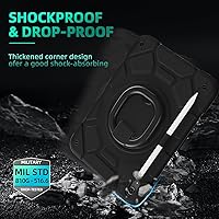 Vista 3 de Funda para iPad (A16) de 11ª generación de 11 pulgadas (2025), iPad de 10.9 pulgadas (2022), con [protector de pantalla de vidrio templado]