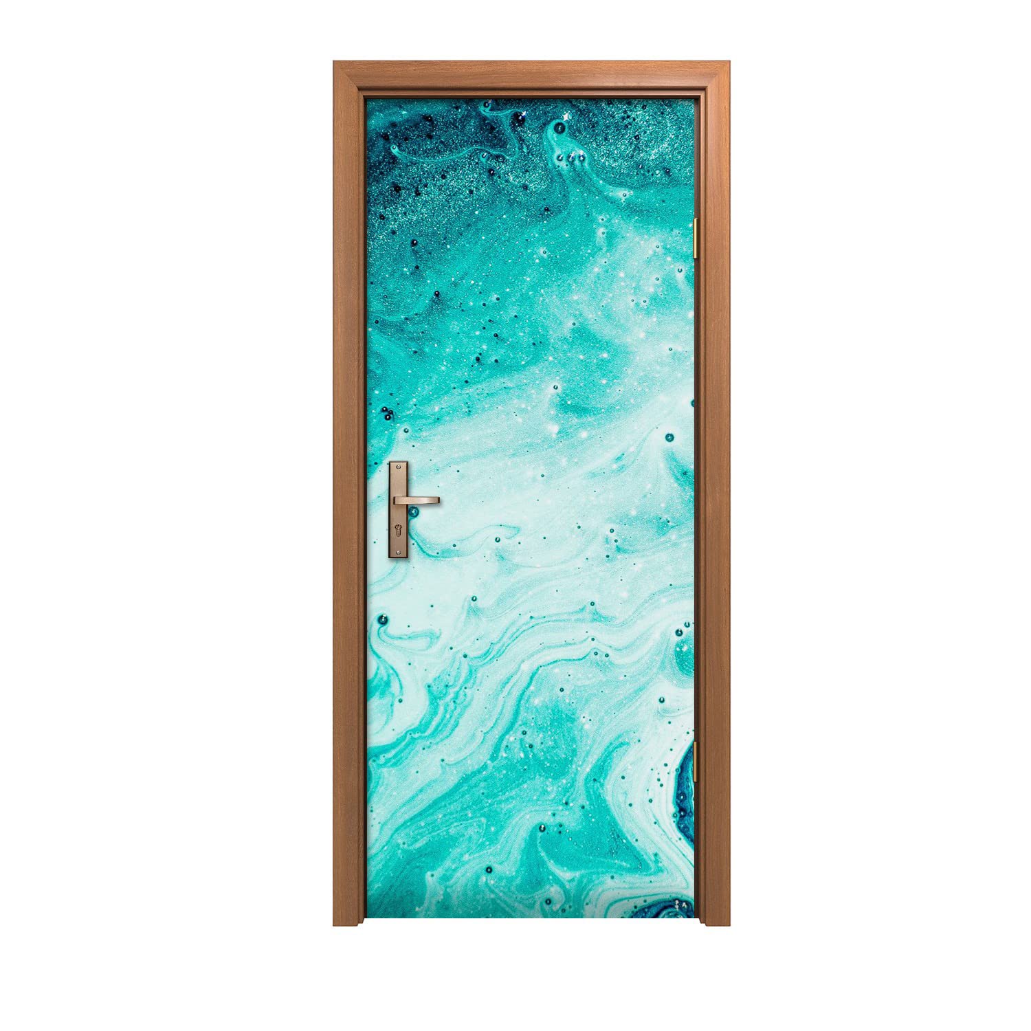 Autocollant de porte 90x200cm Coloray décoratif motif abstractionnisme pour intérieur moderne