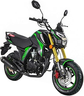 X-PRO Lifan KP Mini 150cc Gas Motorcycle: Compact Adult Moped Street Bike (Black/Green)