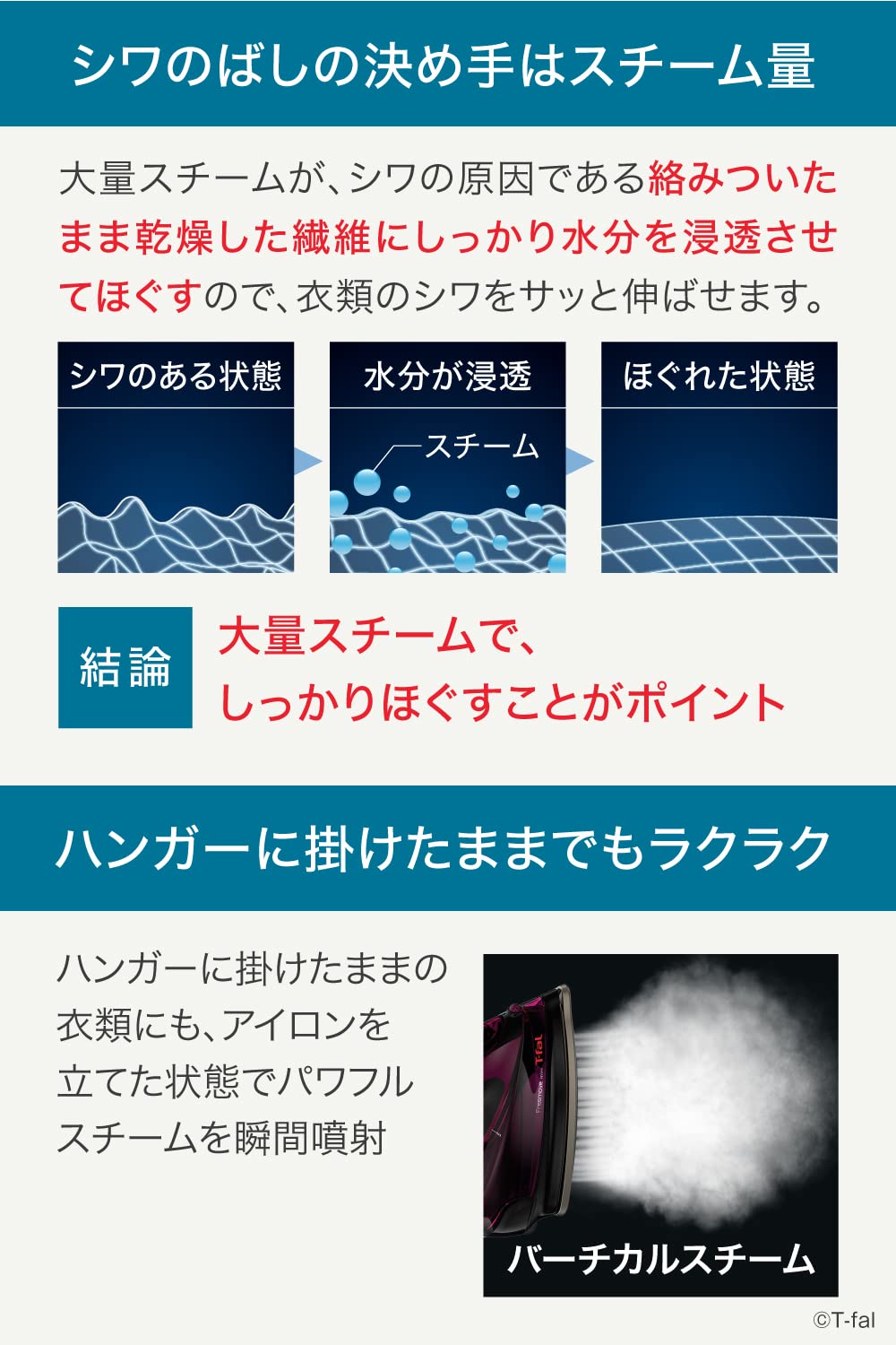 Amazon | ティファール パワフルスチーム 最大90g/分 軽量 コンパクト