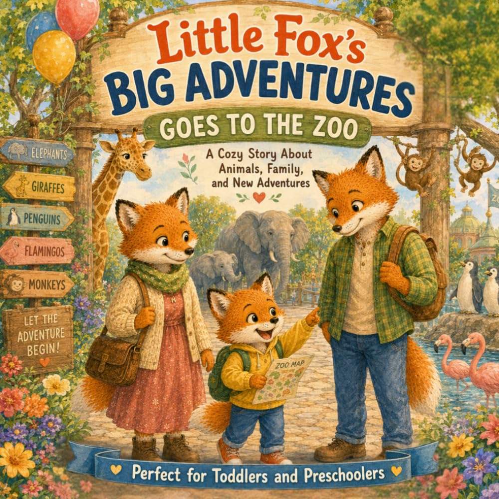 Little Fox's Big Adventures: Goes to the Zoo: A Cozy Animal Adventure About Family, Curiosity, and Exploring the Zoo for Toddlers and Preschoolers