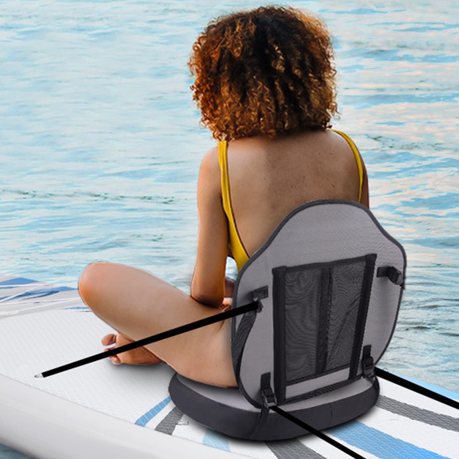 Paddle Board Kayak, sedile per paddleboard, impermeabile, per canoa, barca | kayak, cuscino in tessuto Oxford, regolabile per gli appassionati di
