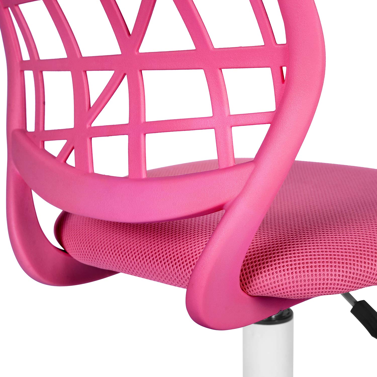 Sedia ergonomica per scuola, schienale in rete traspirante, altezza regolabile, rosa scuro