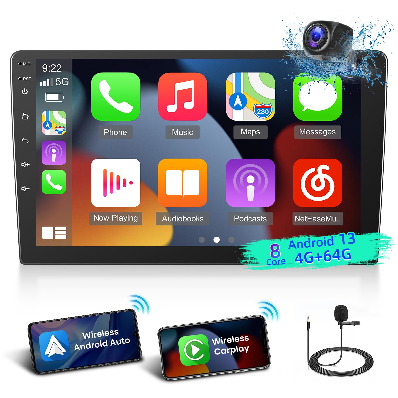 Autoradio Android 13 Pour Opel Karl 2017-2020 - Écran Tactile 10.1" - 8 Coeurs, 4Go+64Go - CarPlay/Android Auto