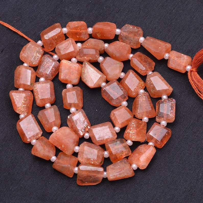 Pierre de soleil de feu AAA+ à facettes pour joaillerie haut de gamme
