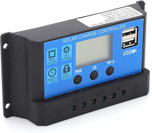 Miniatura 6 de Controlador de carga solar automático, MPPT PMW de gran potencia 5V 3A salida USB LCD HD DisplayK