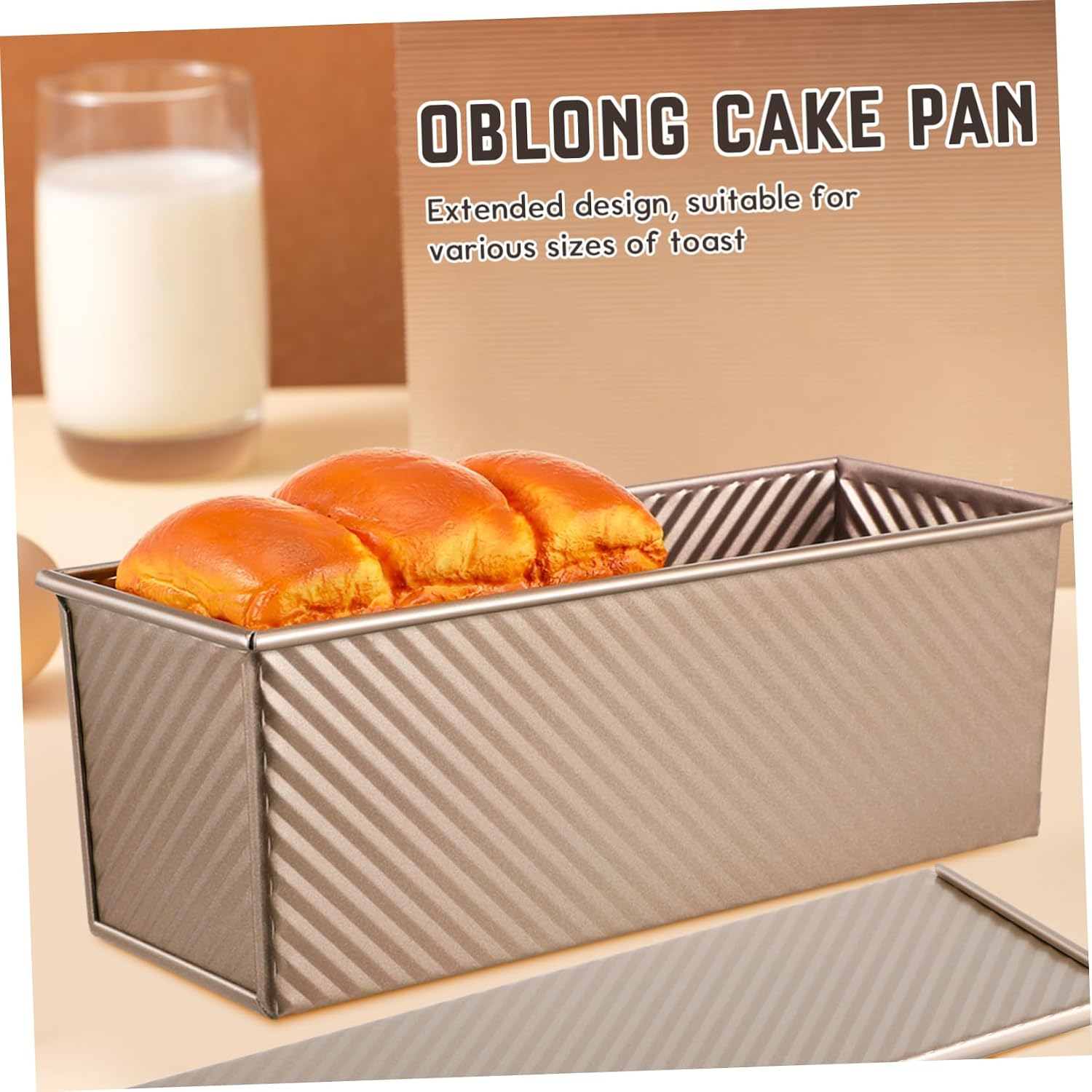 750g Heavy Duty Rectangular Loaf Pan with Lid Non-stick Baking Mold for Homemade Bread Toast Box for Even Heat Distribution