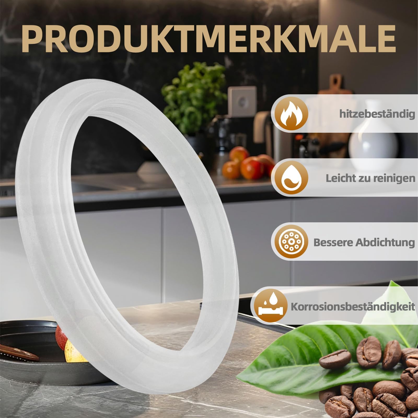 10 O-Ring In Silicone Per Macchina Da Caffè Delonghi 5332149100 - Guarnizioni Per Unità Erogazione, Compatibili EAM, ESAM, ECAM, PrimaDonna - 5