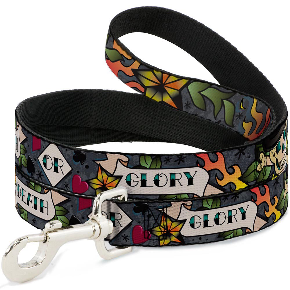 Correa para mascota Buckle-Down DL-W30410-W de 4 pies para controlar perros activos