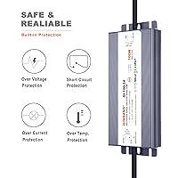 Vista 3 de Transformador de fuente de alimentación LED de voltaje constante impermeable IP67 de 100W, entrada universal de 100-240V CA con enchufe, salida 24V