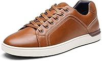 Bruno Marc Men's Casual Dress Sneakers - Stylish Lace-Up Skate Shoes with Arch Support & Slip-Resistant Grip