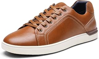 Bruno Marc Men's Casual Dress Sneakers - Stylish Lace-Up Skate Shoes with Arch Support & Slip-Resistant Grip