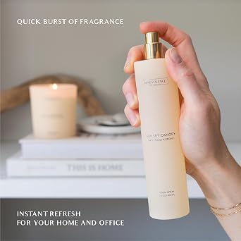 Benevolence La Sunset Canopy - 15oz Scented Candle and 3.4oz Room Spray Set | Patchouli & Ebony | Luxury Home Fragrance | Natural Wax, Linen Spray | Malibu Sands Collection