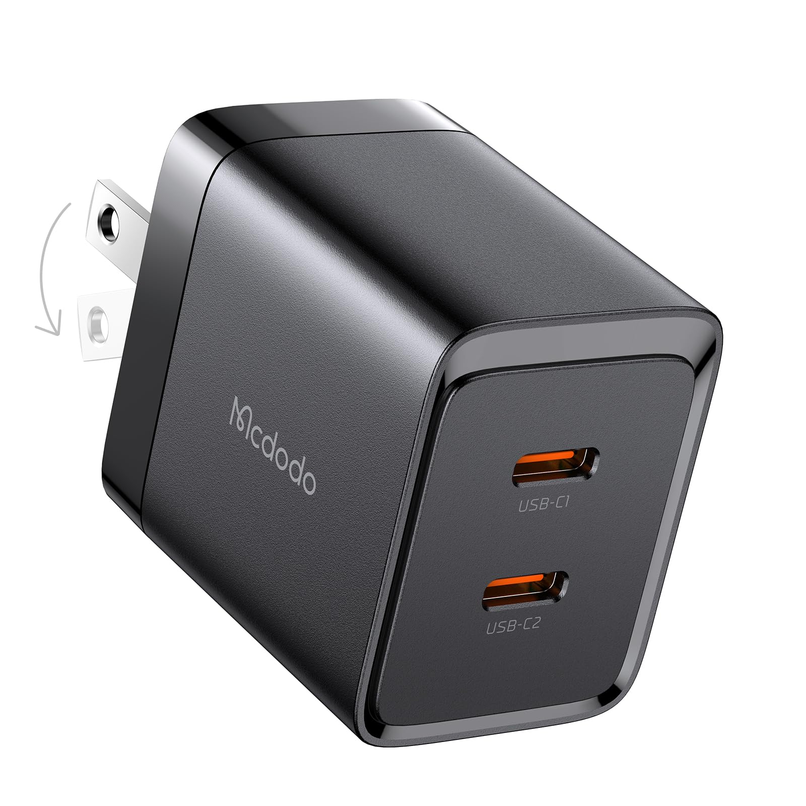 mcdodo 40W Dual USB C Charger Block Foldable USB-C Fast Charging Wall Charger Power Adapter for iPhone 16 15 Pro ProMax Plus,Galaxy,MacBook,iPad and