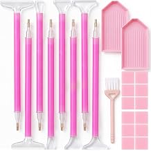 Rhinestone Picker Tool Kit, 8 Dual-Ended Rhinestone Applicator Dotting Pens