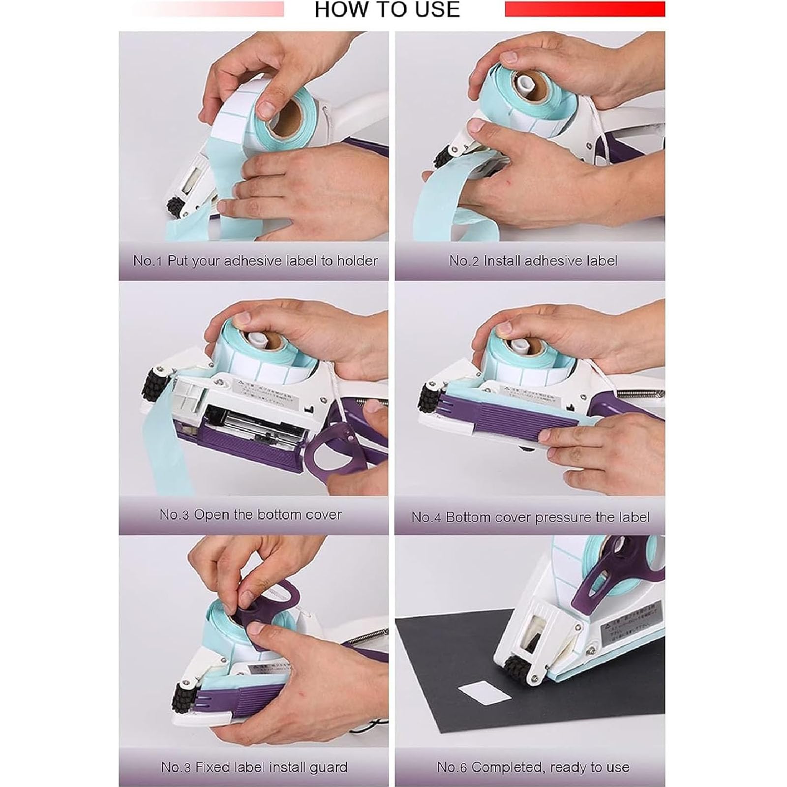 Handheld-Etikettenapplikator mit automatischer Dosierung für runde Flaschen, Schachteln und Früchte