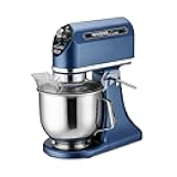 Waring Commercial Planetary 7 Quart Large Stand Mixer | Tilt Head | Countertop Chef Professional Restaurant Industrial Grade | Stainless Steel Bowl | Bakery Bread Dough | WSM7L | 1/2 HP 120V, Blue